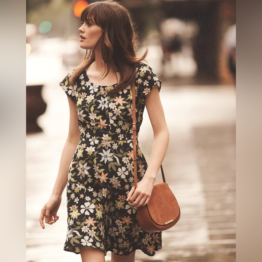 ModCloth Befits Your Brilliance Floral Dresss